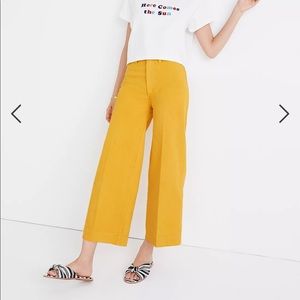 Madewell Emmett Wide-Leg Crop Pants in Greek Gold